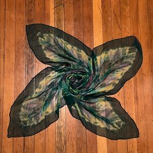 Silk Tie-Dye Scarf